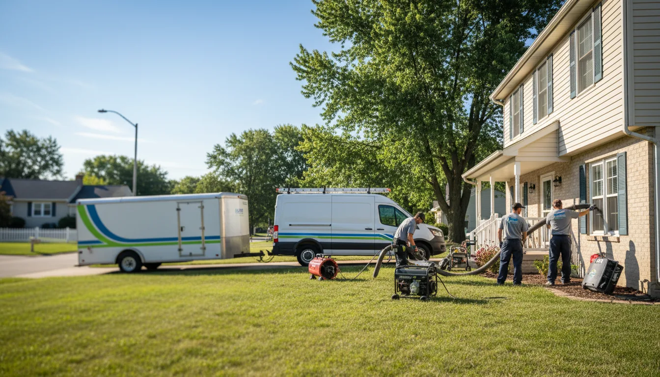 Flooded Basement Restoration And Cleanup With Repair in Thomasboro, IL near me